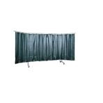 Dreiteilige Schutzwand mit Folienvorhang